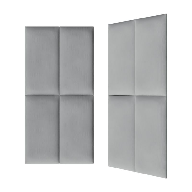 Polstret vægpanel Stegu B1 PP 60 x 30 cm lys grå fløjl