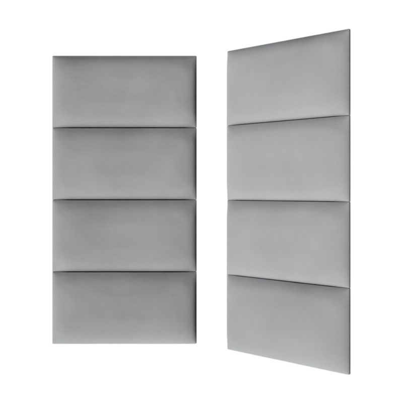 Polstret vægpanel Stegu B1 PP 60 x 30 cm lys grå fløjl