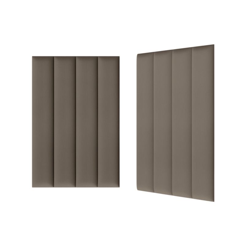 Polstret vægpanel Stegu B3 PP 90 x 15 cm brun fløjl