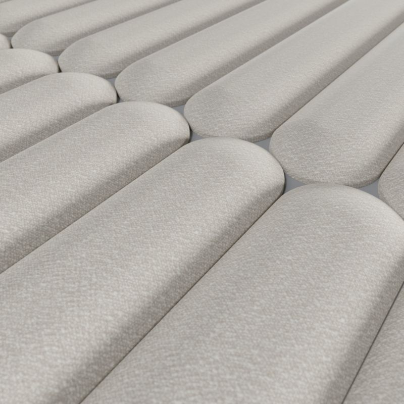 Stegu Deco polstret vægpanel 'Płotek' 90 x 15 cm i creme