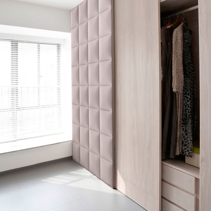 Polstret vægpanel Stegu Mollis F11 kvadratisk 30 x 30 cm beige