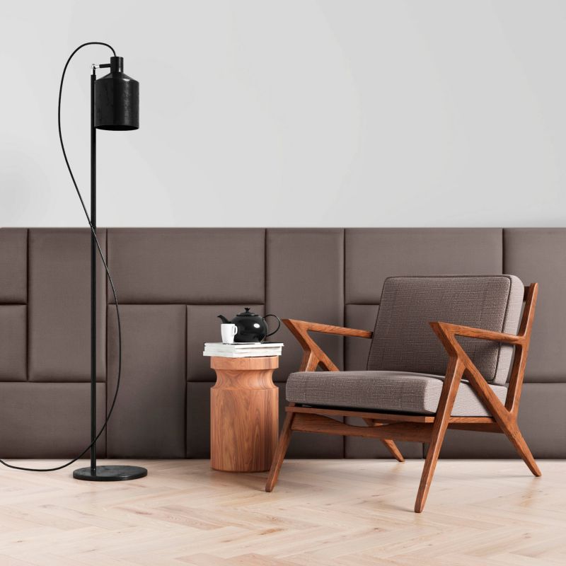 Polstret vægpanel Stegu Mollis F20 rektangulær 60 x 30 cm grå