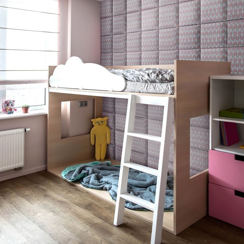 Stegu Mollis polstret vægpanel kvadrat 30 x 30 cm 3D lyserød