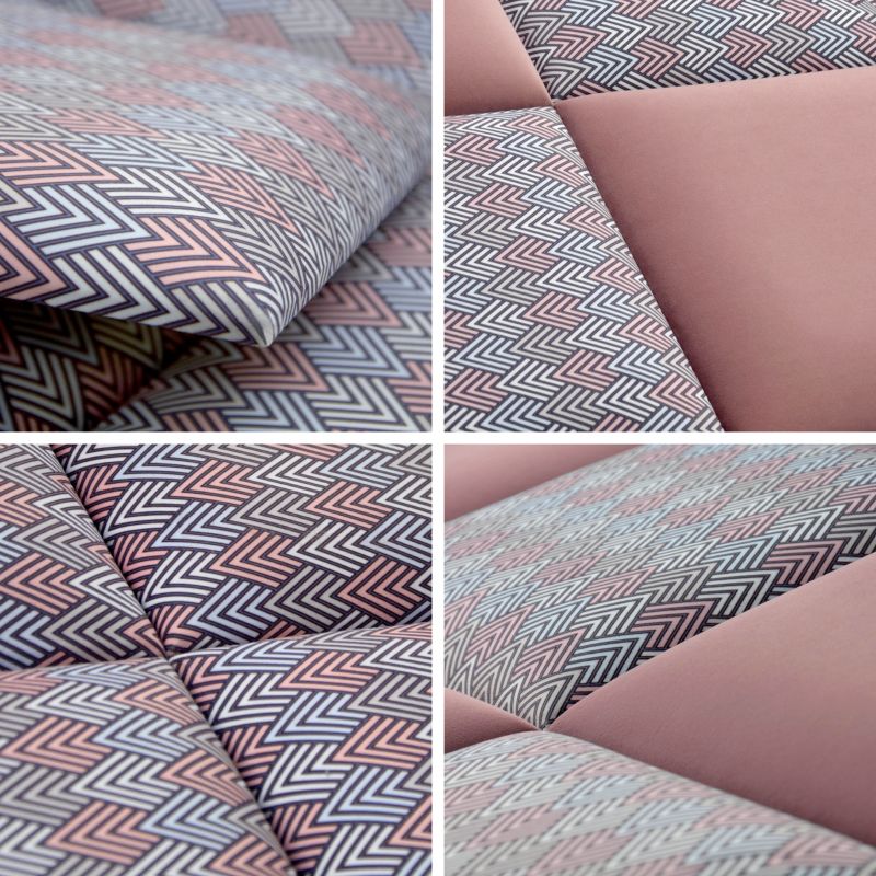 Stegu Mollis polstret vægpanel kvadrat 30 x 30 cm 3D lyserød