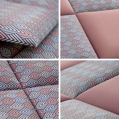 Stegu Mollis polstret vægpanel kvadrat 30 x 30 cm 3D lyserød