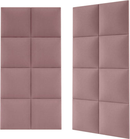 Polstret vægpanel Stegu Mollis kvadrat 30 x 30 cm støvet rosa