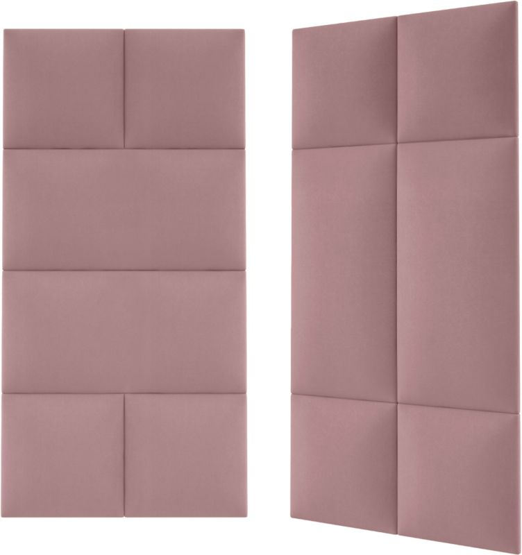 Polstret vægpanel Stegu Mollis kvadrat 30 x 30 cm støvet rosa