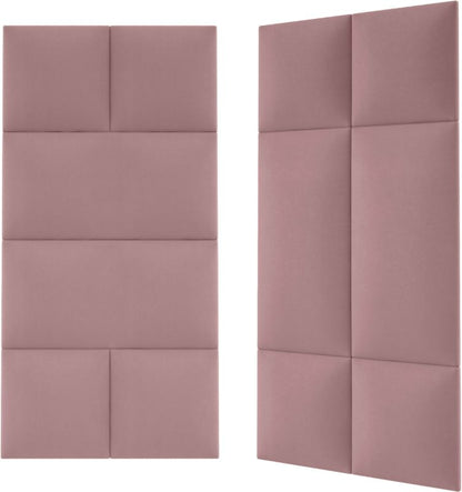 Polstret vægpanel Stegu Mollis kvadrat 30 x 30 cm støvet rosa