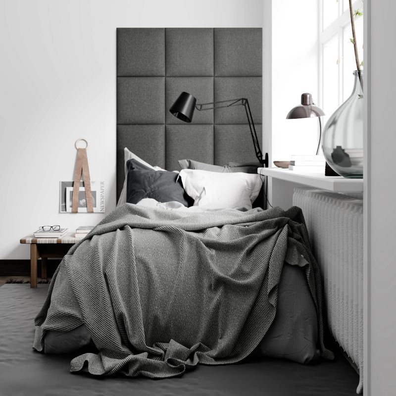 Stegu Mollis polstret vægpanel kvadrat 30 x 30 cm mørkegrå