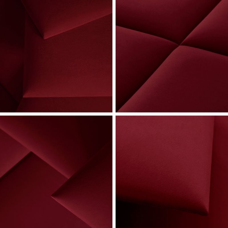 Stegu Mollis polstret vægpanel kvadratisk 30 x 30 cm rød