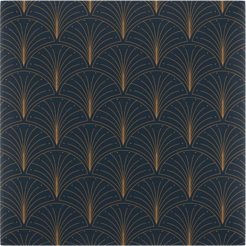 Stegu Mollis polstret vægpanel kvadratisk 30 x 30 cm i marineblå og guld