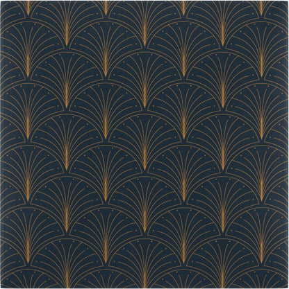 Stegu Mollis polstret vægpanel kvadratisk 30 x 30 cm i marineblå og guld