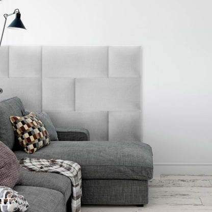 Polstret vægpanel Stegu Mollis kvadrat 30 x 30 cm sølv