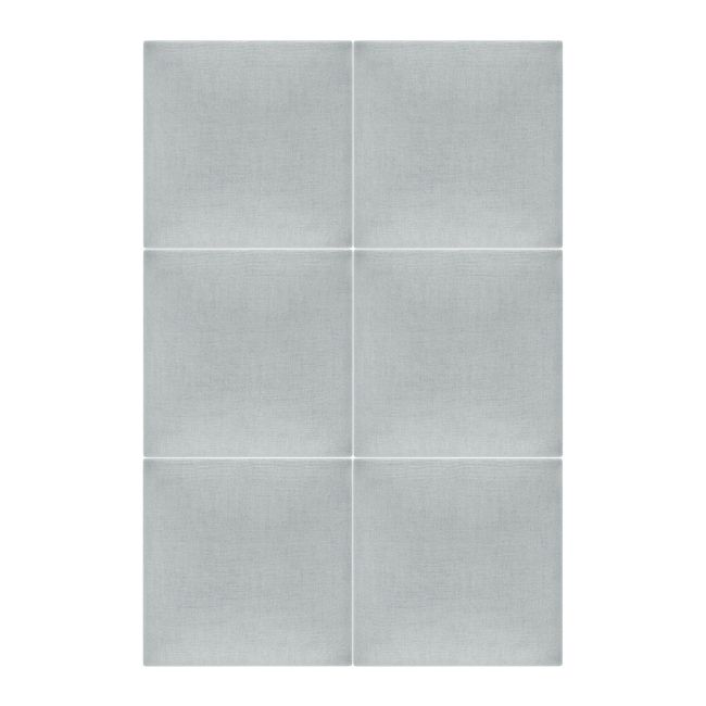 Polstret vægpanel Stegu Mollis kvadrat 30 x 30 cm sølv