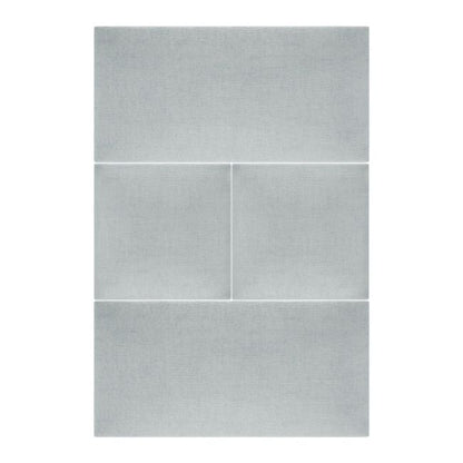 Polstret vægpanel Stegu Mollis kvadrat 30 x 30 cm sølv
