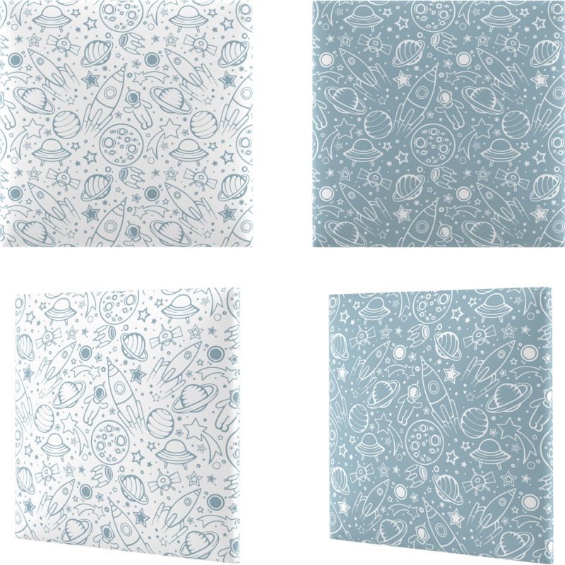 Stegu Mollis polstret vægpanel kvadrat 30 x 30 cm ufo 4 stk.