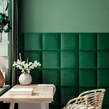 Polstret vægpanel Stegu Mollis kvadrat 30 x 30 cm grøn