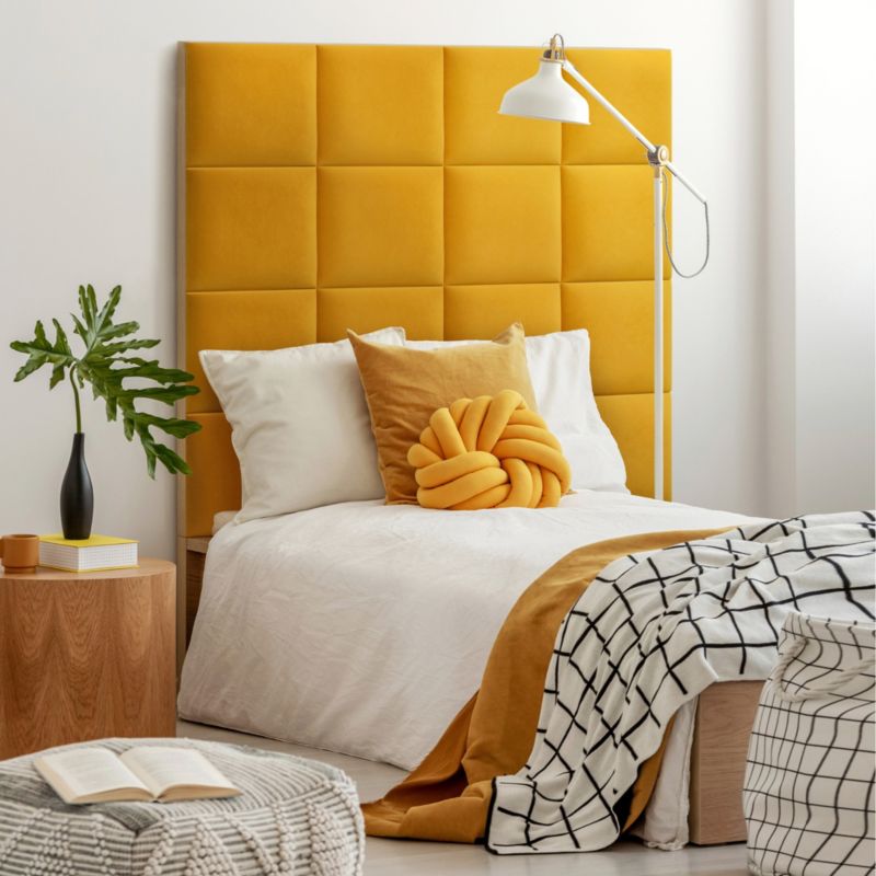Stegu Mollis polstret vægpanel kvadrat 30 x 30 cm gul