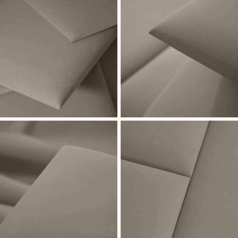 Polstret vægpanel Stegu Mollis MV09 rektangel 60 x 30 cm beige
