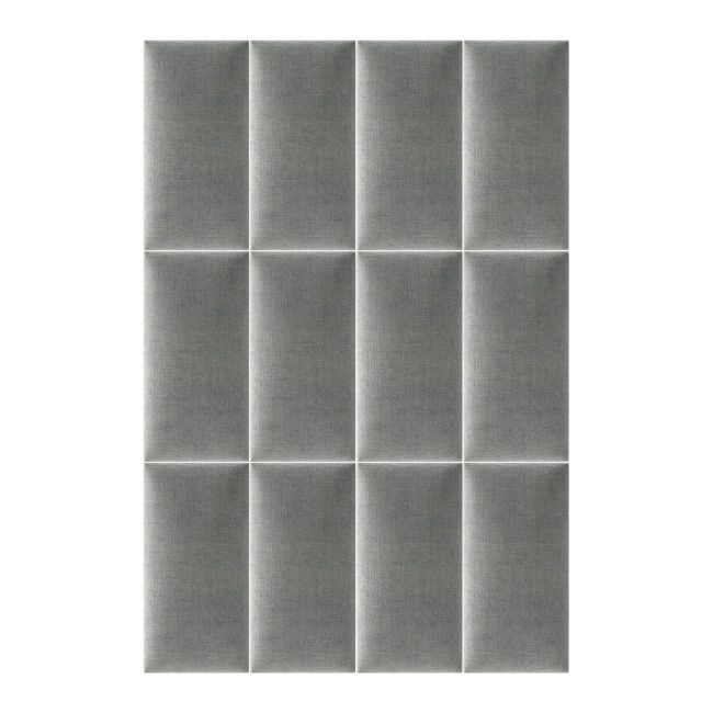 Polstret vægpanel Stegu Mollis rektangel 30 x 15 cm antracitgrå