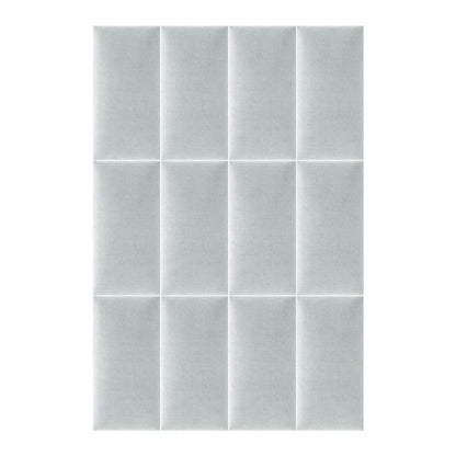 Polstret vægpanel Stegu Mollis rektangel 30 x 15 cm sølv