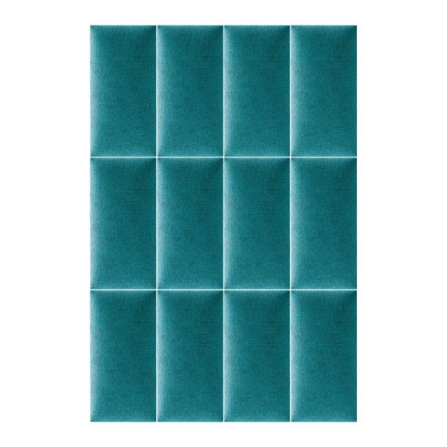 Stegu Mollis polstret vægpanel rektangulær 30 x 15 cm turkis