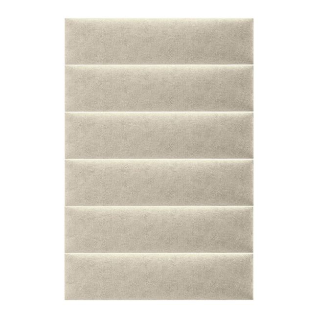 Polstret vægpanel Stegu Mollis rektangulær 60 x 15 cm sandfarvet