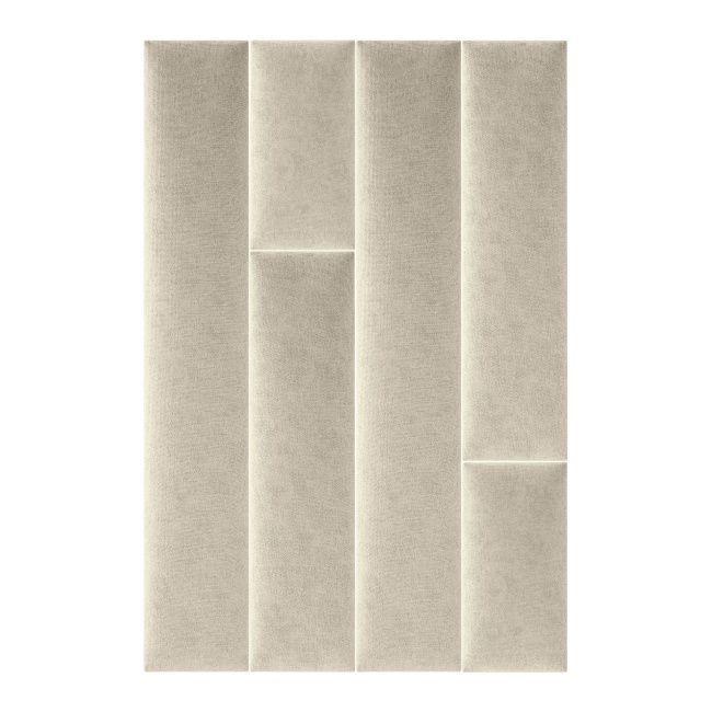 Polstret vægpanel Stegu Mollis rektangulær 60 x 15 cm sandfarvet