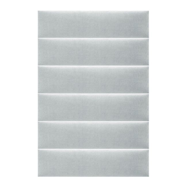 Stegu Mollis polstret vægpanel rektangulær 60 x 15 cm sølv