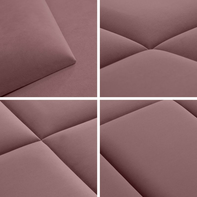 Polstret vægpanel Stegu Mollis rektangulær 60 x 30 cm støvet rosa