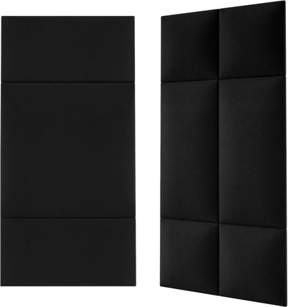 Polstret vægpanel Stegu Mollis rektangulær 60 x 30 cm mat-sort