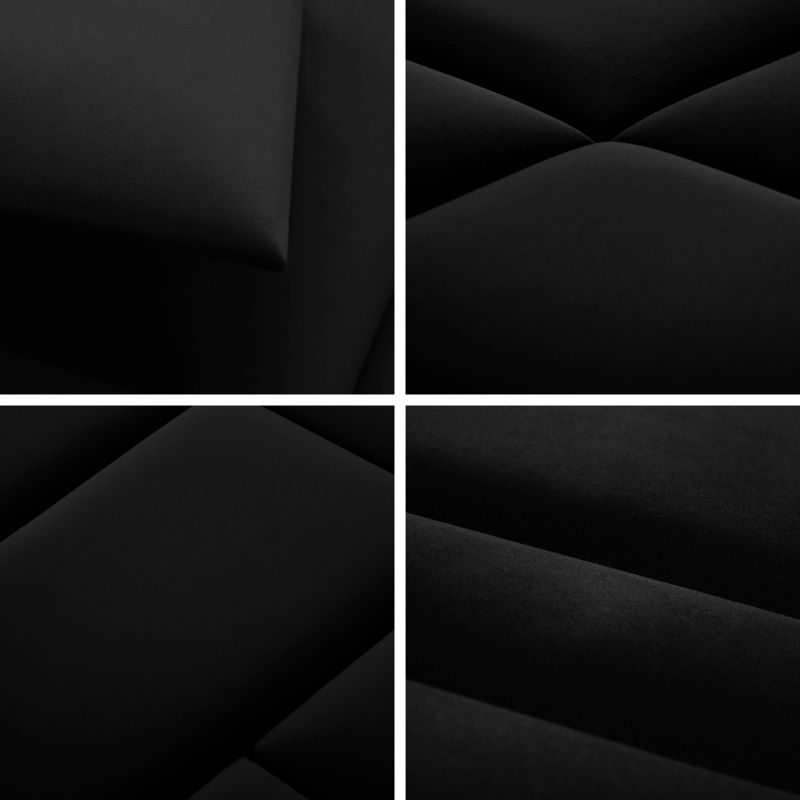 Polstret vægpanel Stegu Mollis rektangulær 60 x 30 cm mat-sort
