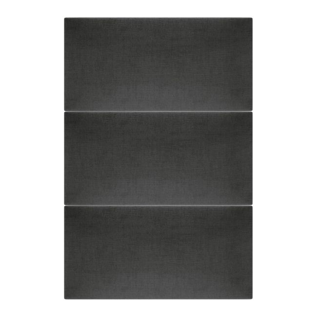Polstret vægpanel Stegu Mollis rektangulær 60 x 30 cm grafit