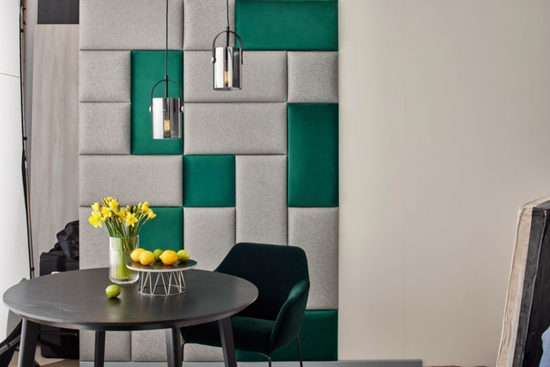 Stegu Mollis polstret vægpanel rektangulær 60 x 30 cm grøn