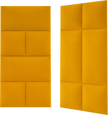 Polstret vægpanel Stegu Mollis rektangel 60 x 30 cm gul