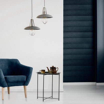Polstret vægpanel Stegu Mollis rektangulær 90 x 15 cm i marineblå