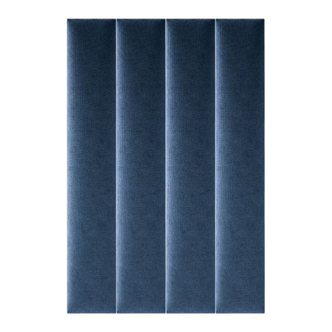 Polstret vægpanel Stegu Mollis rektangulær 90 x 15 cm i marineblå