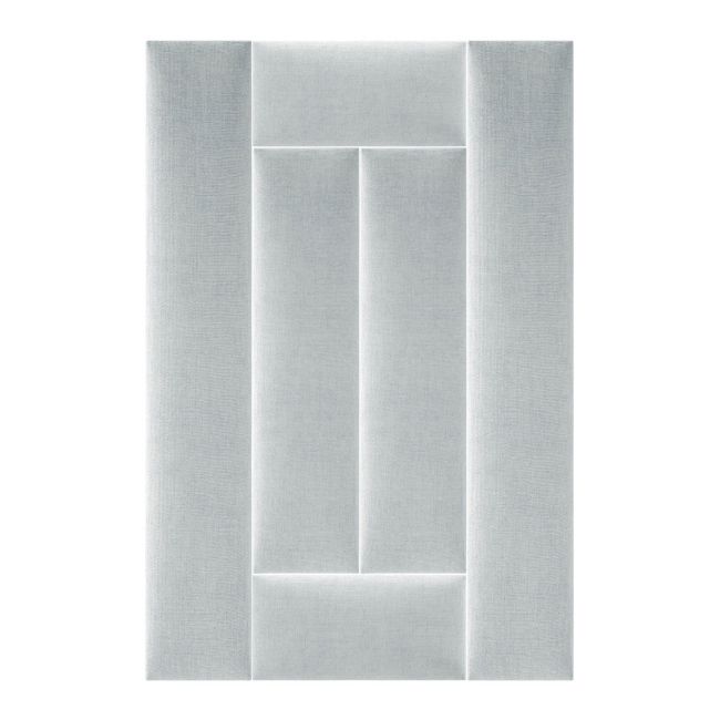 Stegu Mollis polstret vægpanel rektangulær 90 x 15 cm sølv