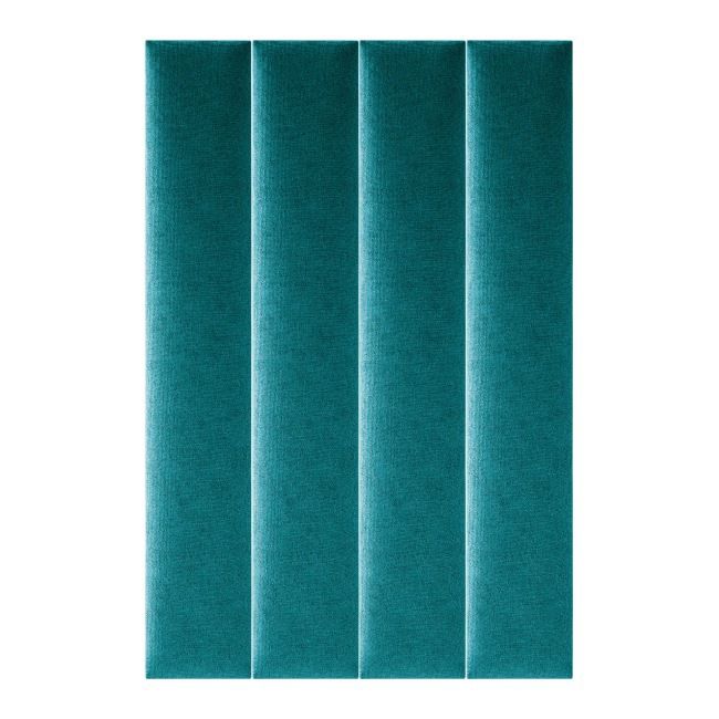 Polstret vægpanel Stegu Mollis rektangulær 90 x 15 cm turkis