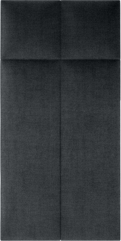 Polstret vægpanel Stegu Mollis rektangel 90 x 30 cm i antracit