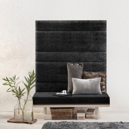 Polstret vægpanel Stegu Mollis rektangel 90 x 30 cm grafitgrå