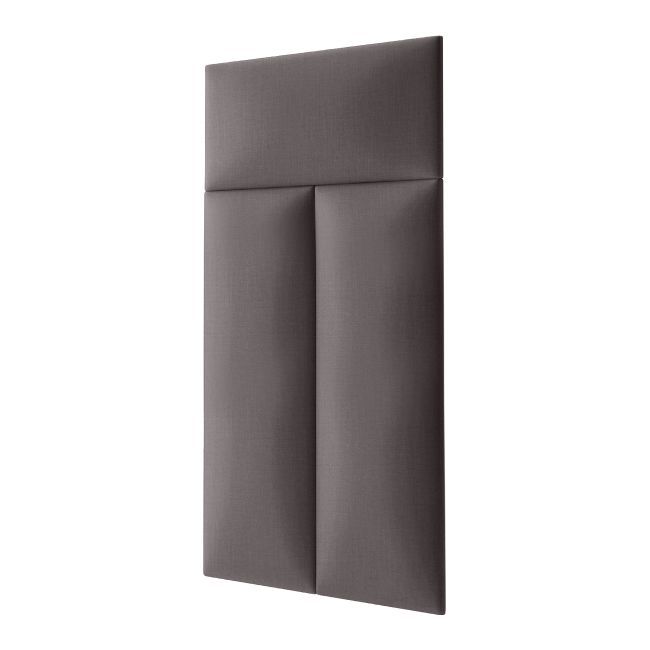 Polstret vægpanel Stegu Mollis rektangulær 90 x 30 cm grå