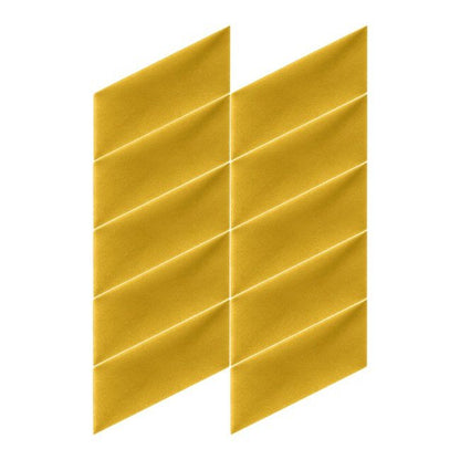Polstret vægpanel Stegu Mollis parallelogram 15 x 30 cm gul L