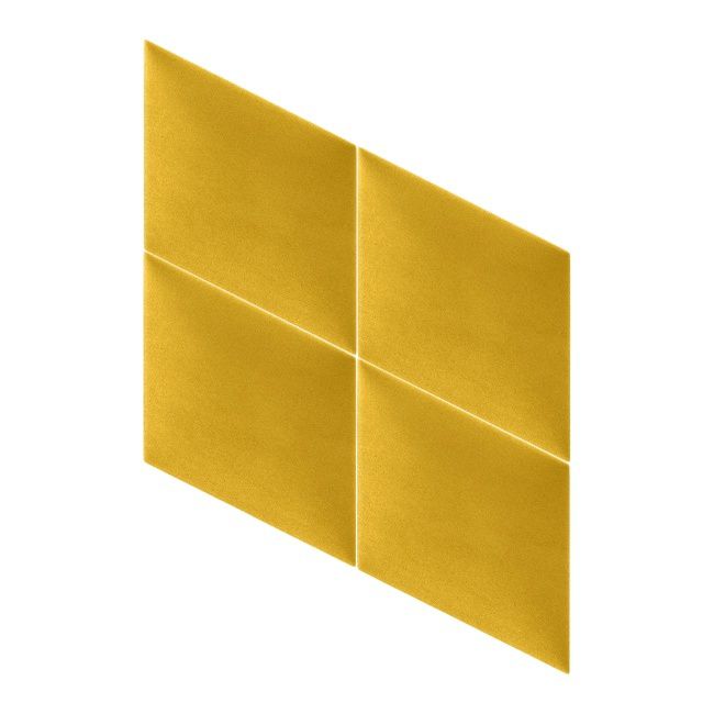 Polstret vægpanel Stegu Mollis parallelogram 15 x 30 cm gul P
