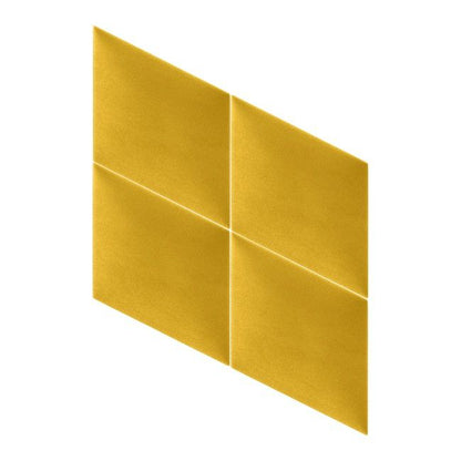 Polstret vægpanel Stegu Mollis parallelogram 15 x 30 cm gul P