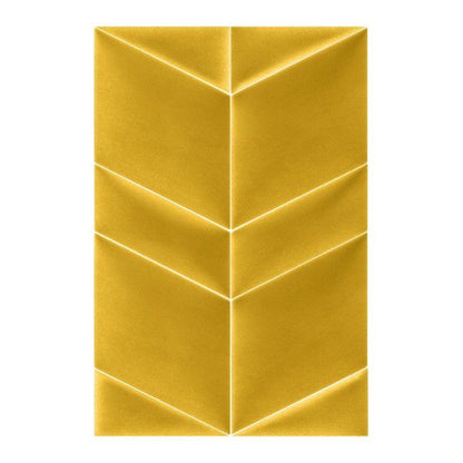 Polstret vægpanel Stegu Mollis parallelogram 15 x 30 cm gul P