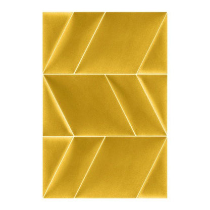 Polstret vægpanel Stegu Mollis parallelogram 15 x 30 cm gul P