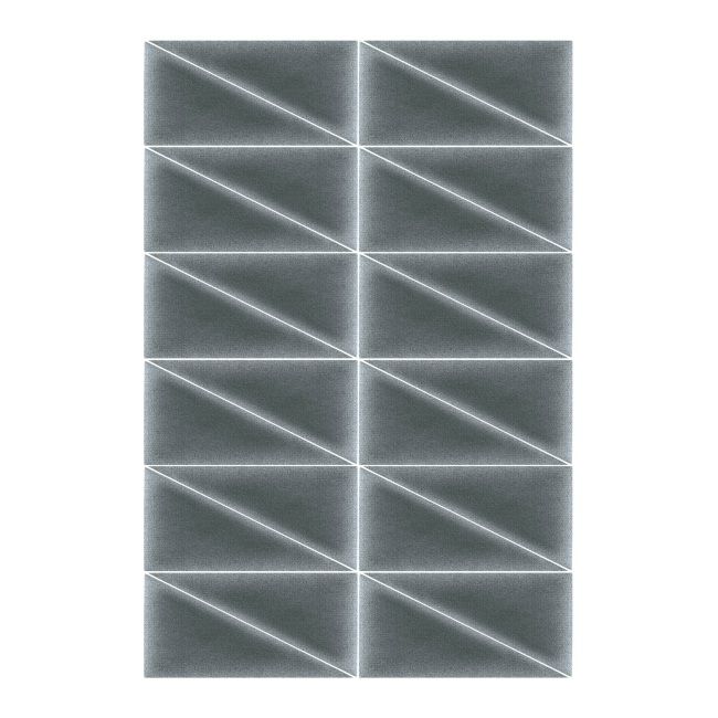Polstret vægpanel Stegu Mollis trekanter 15 x 30 cm mørkegrå L