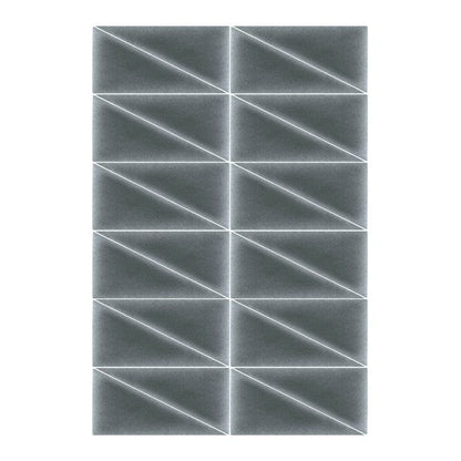 Polstret vægpanel Stegu Mollis trekanter 15 x 30 cm mørkegrå L