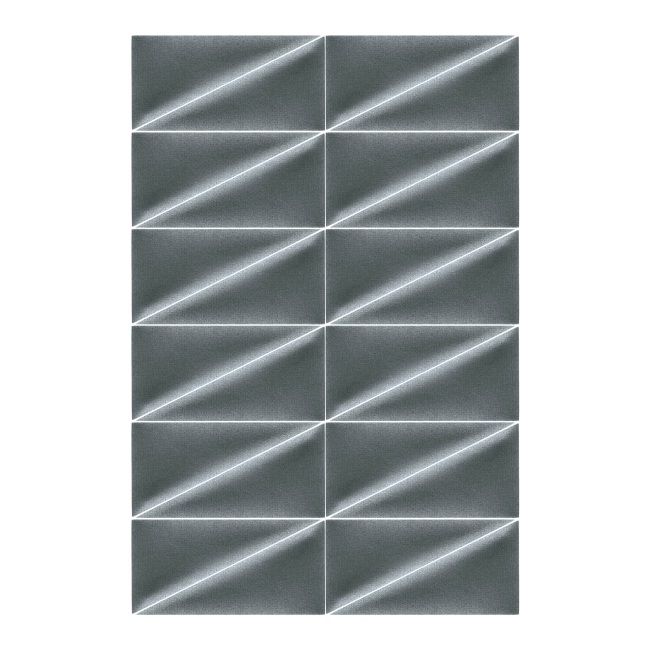 Polstret vægpanel Stegu Mollis trekanter 15 x 30 cm mørkegrå P 2 stk.